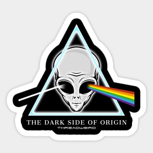 Grey Alien Dark Side of Origin Sticker